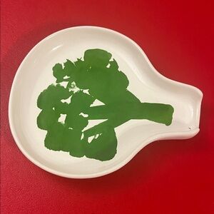 Kate Spade Lenox New York Broccoli Spoon Rest All In Good Taste 6.20”x5.25”